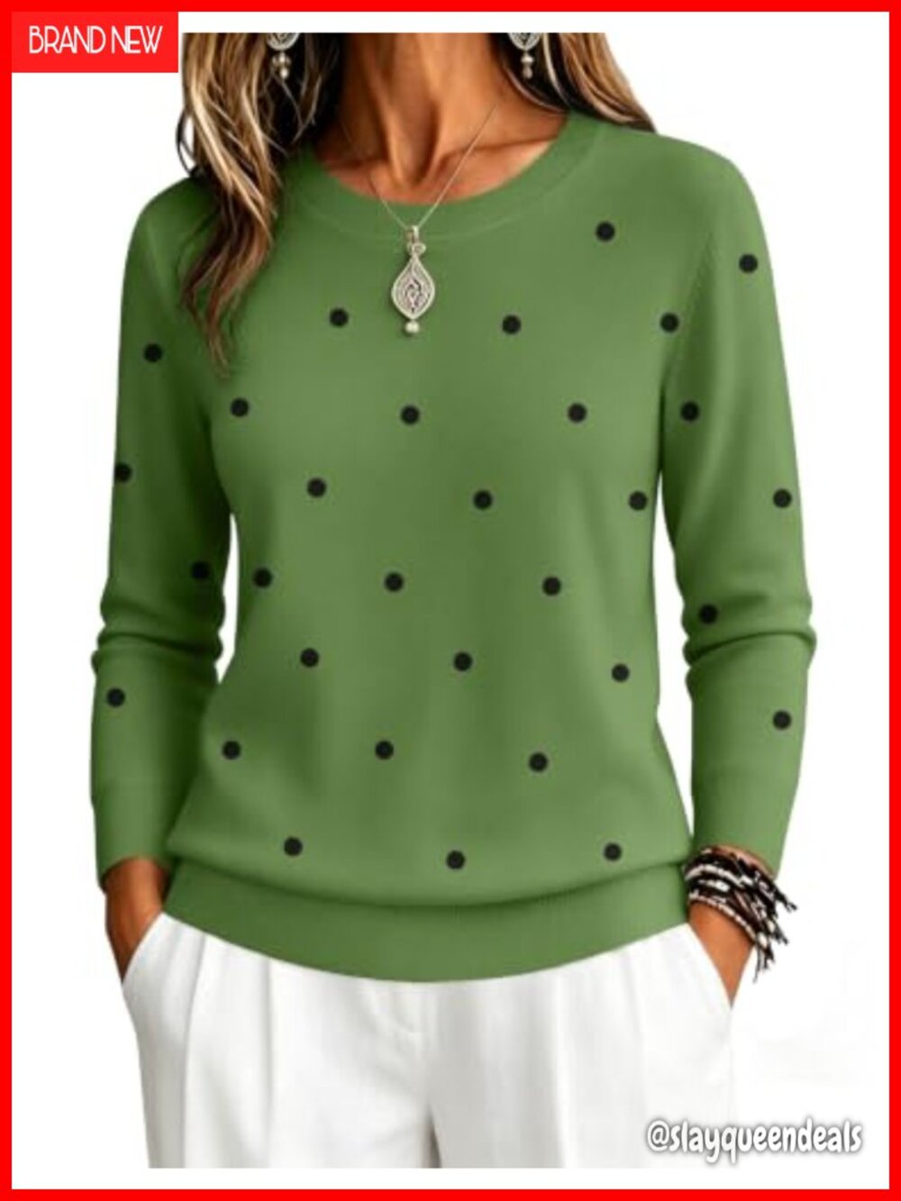 Zeagoo 100% Viscose Crewneck Pullover Sweater Long Sleeve Ribbed Knit